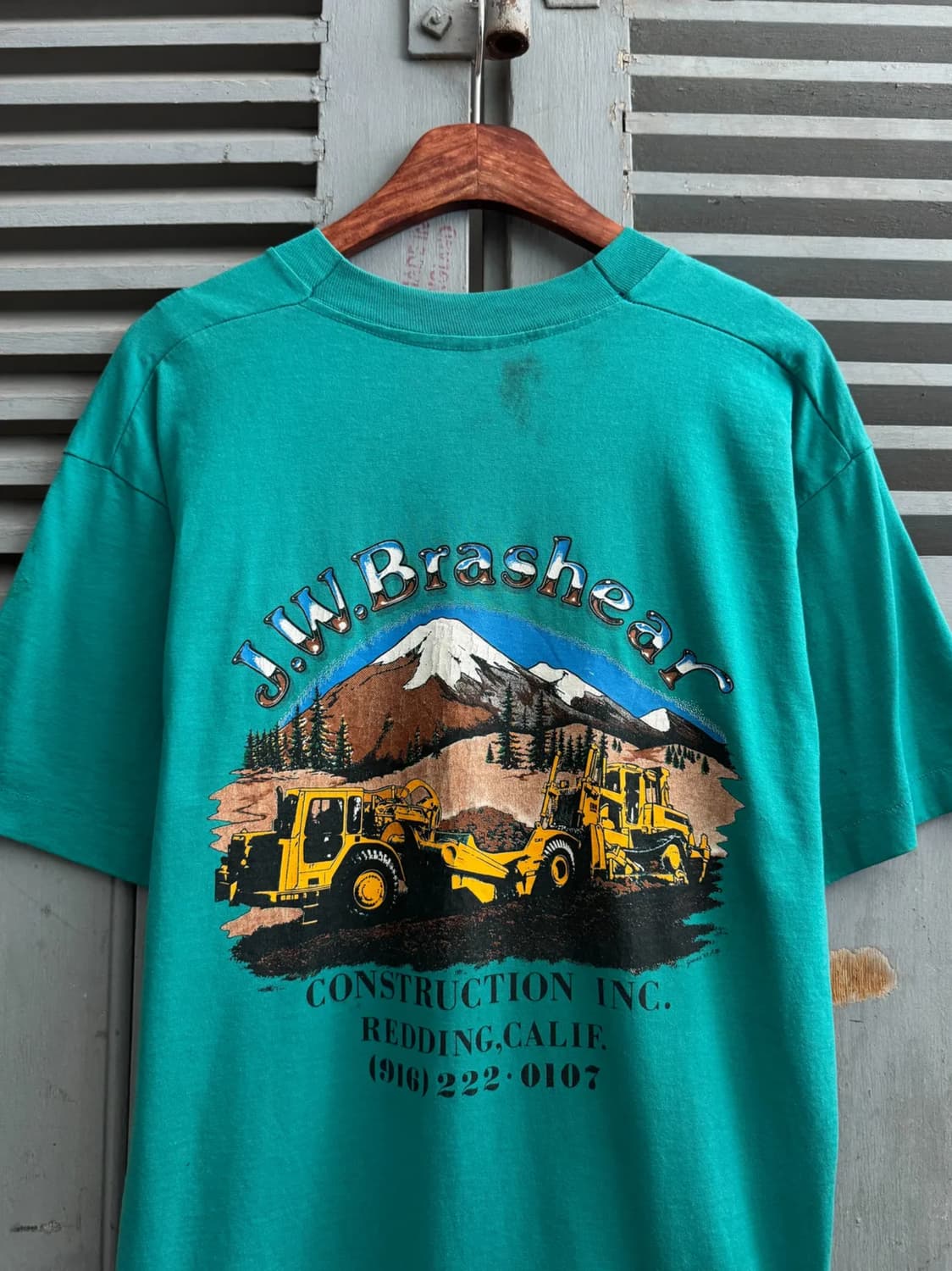 [L]90's USA 빈티지 JW Brashear 프린팅 티셔츠 상품이미지1