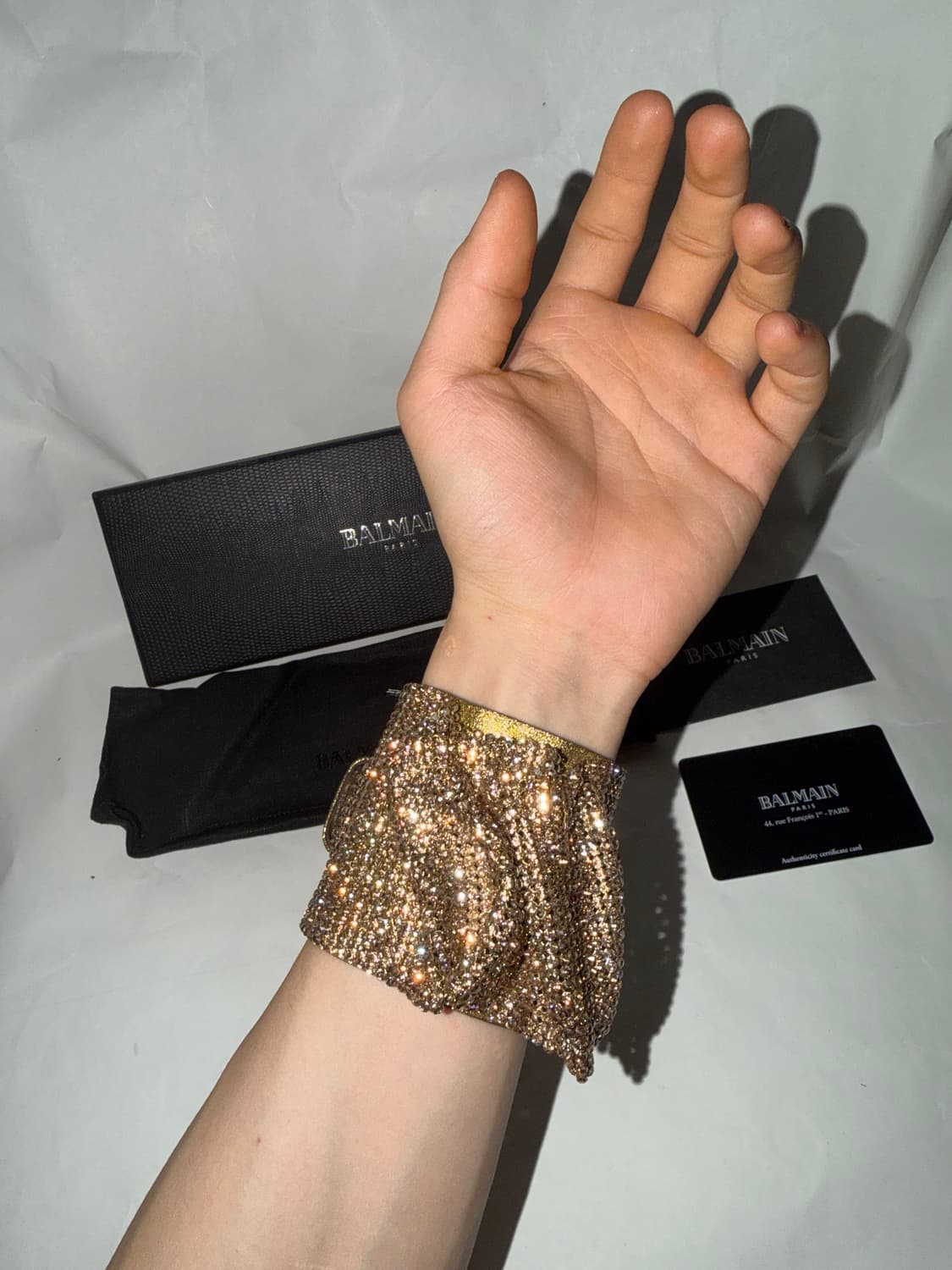 Balmain 11aw 데카르넹 아카이브 골드 레더 브레이슬릿 상품이미지4