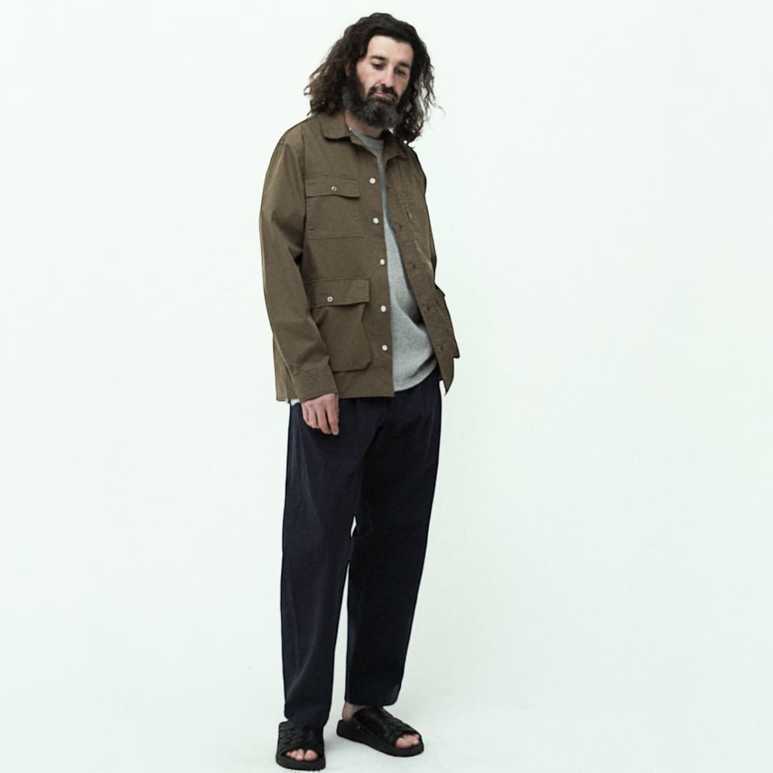 [L] Uniform Bridge 유니폼브릿지 카키 유틸리티 셔츠 자켓 상품이미지5