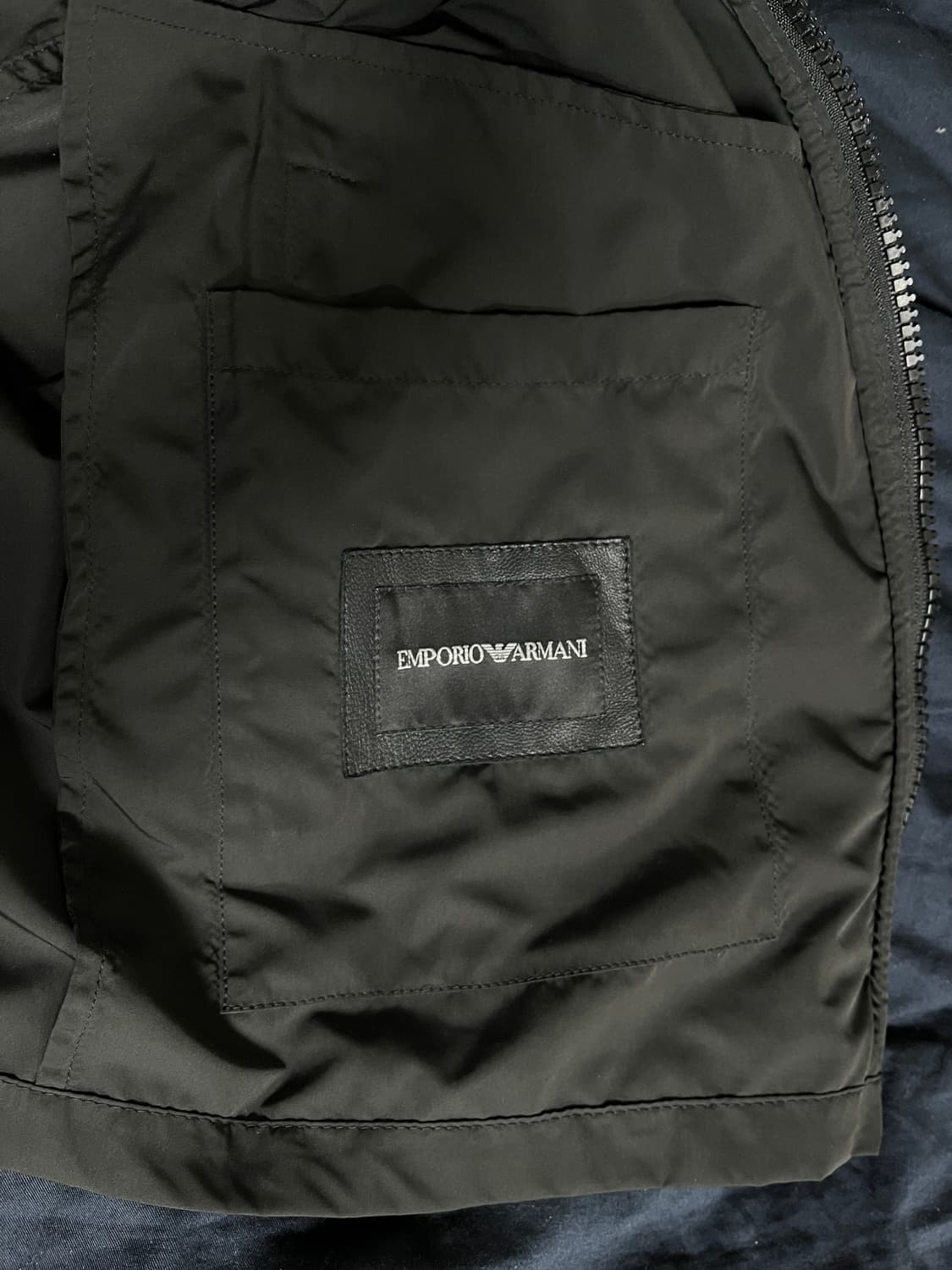 엠포리오 아르마니 2way zip leather  jacket 상품이미지6