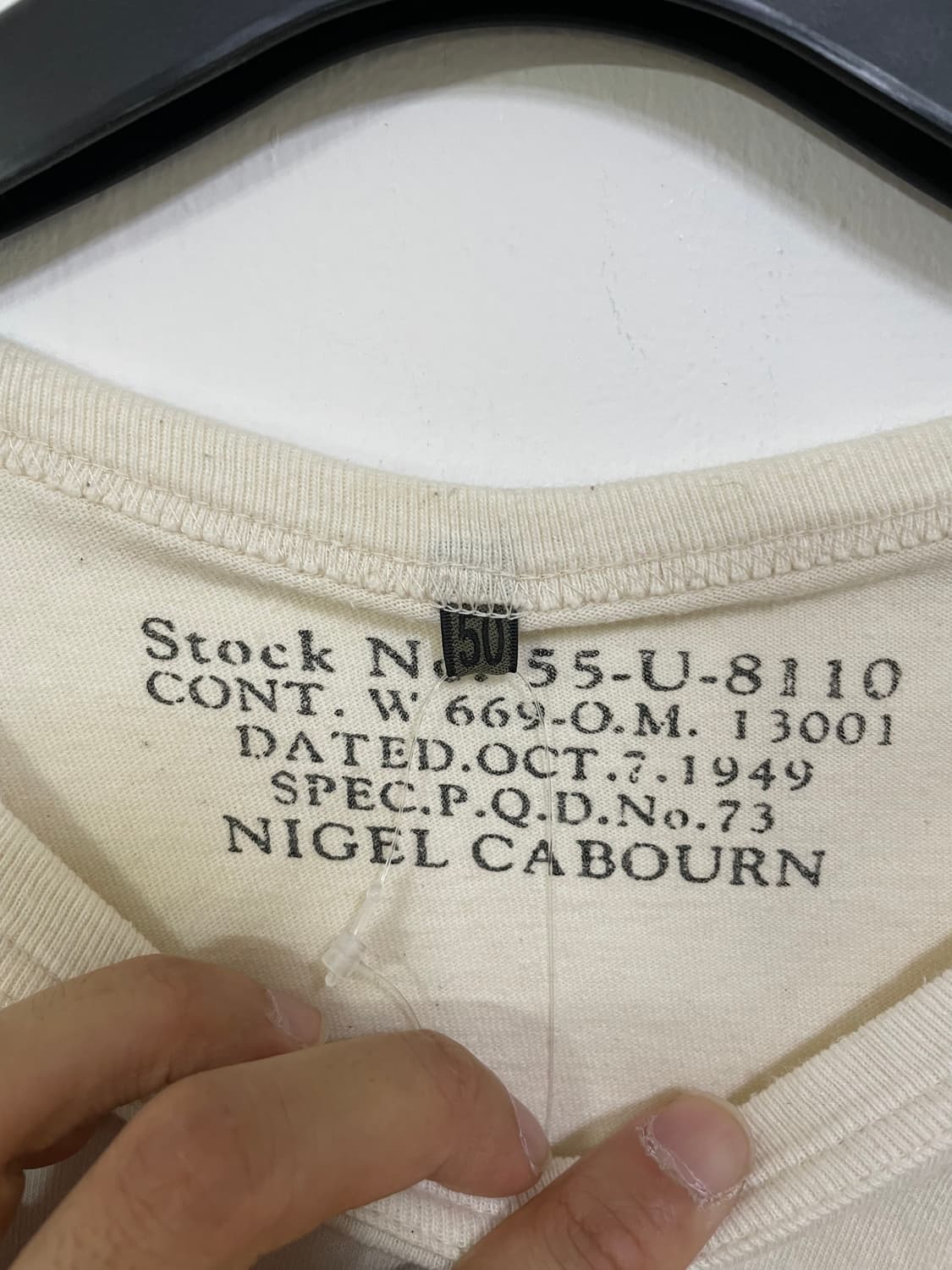 나이젤카본 포켓 반팔 티셔츠 아이보리 상품이미지5