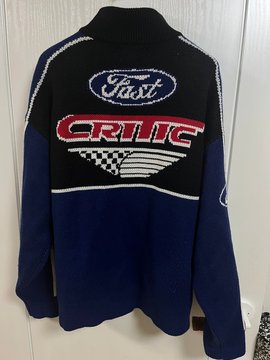 크리틱 레이싱 니트 집업 자켓 100~105 상품이미지4