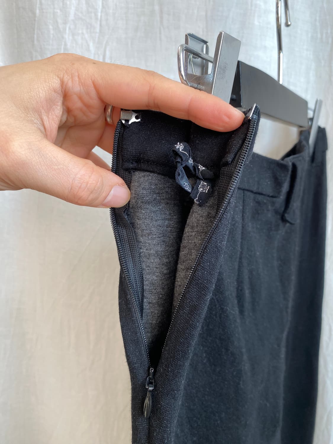 블랙 큐빅디테일 카프리팬츠(S) 상품이미지4