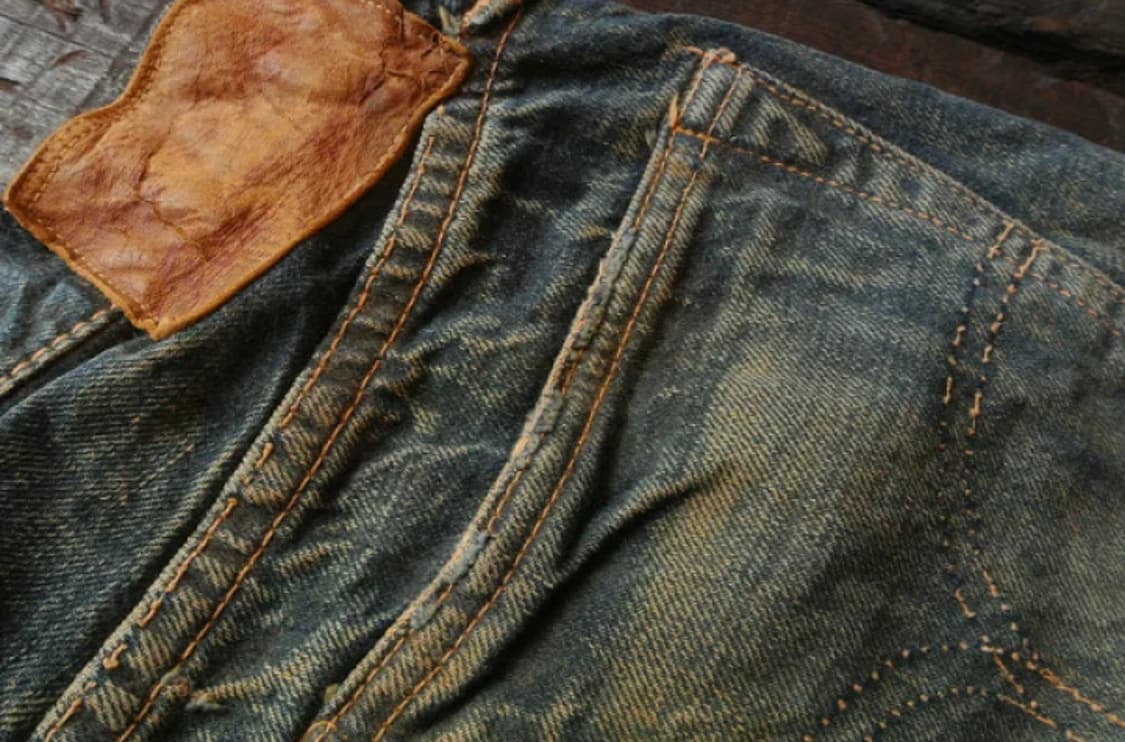 웨어하우스 블루앤그레이 머드다잉 데님 34 상품이미지9