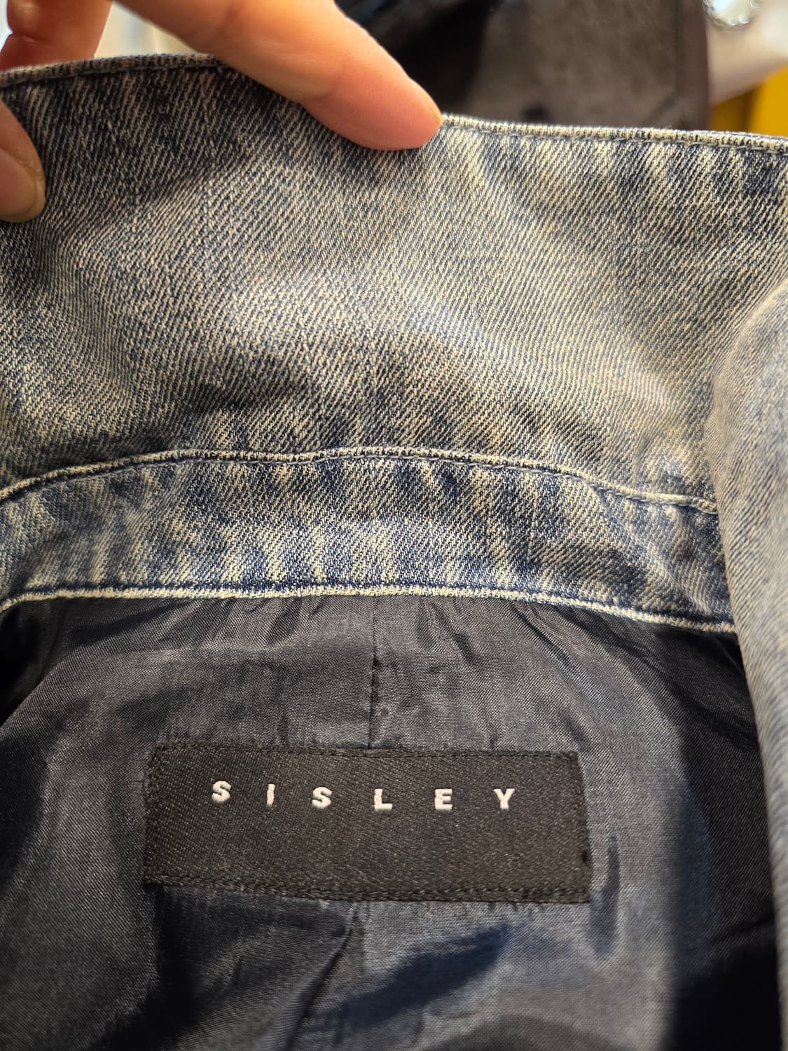 시슬리 Sisley 트위드 데님 카라 자켓 66 상품이미지10