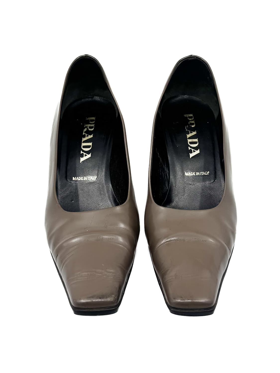 Prada  Square-Toe Leather Pumps/ 37 상품이미지3