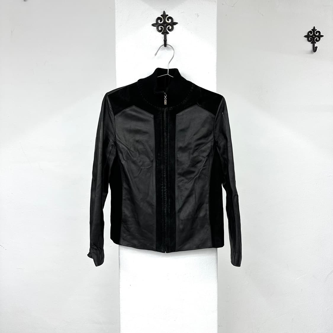 Suede detail leather jacket  상품이미지2