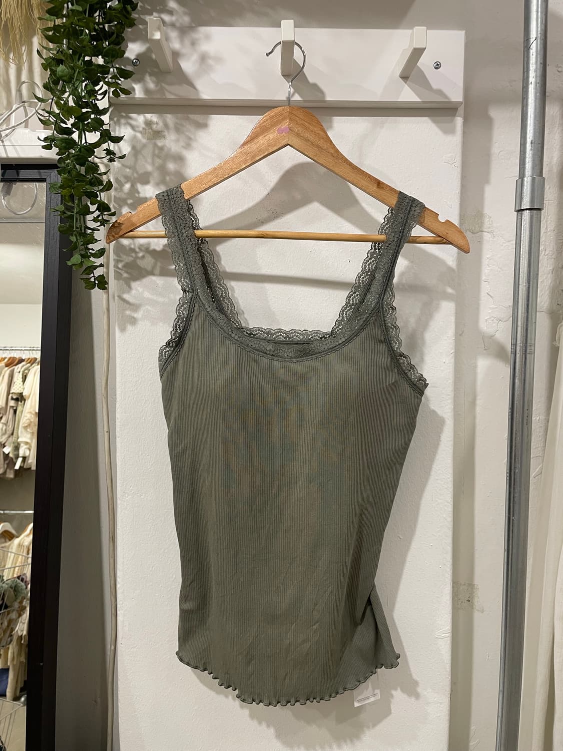 Olive Lace Padded Cami 상품이미지6