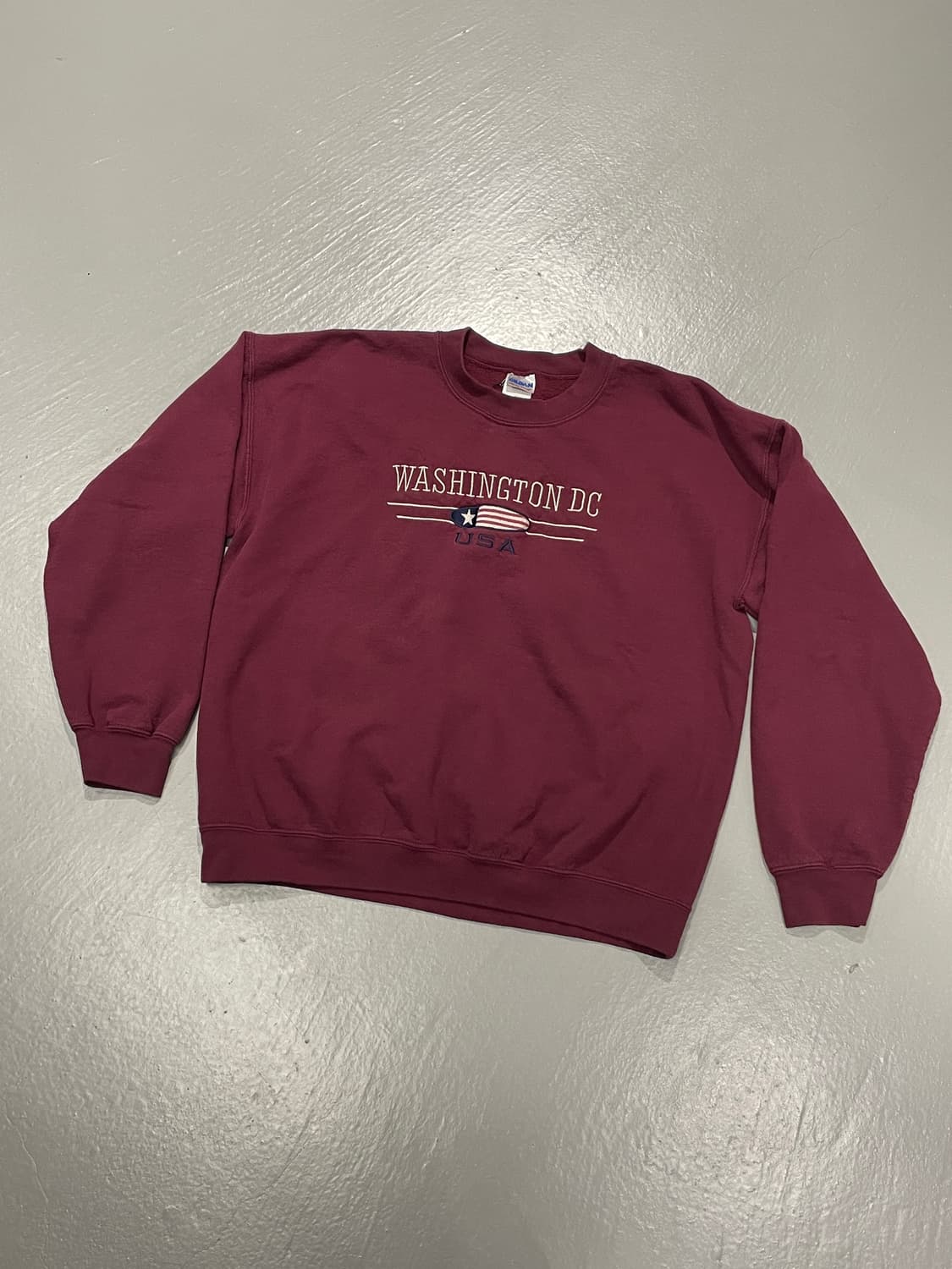 빈티지 맨투맨 티셔츠 (버건디)   상품이미지7