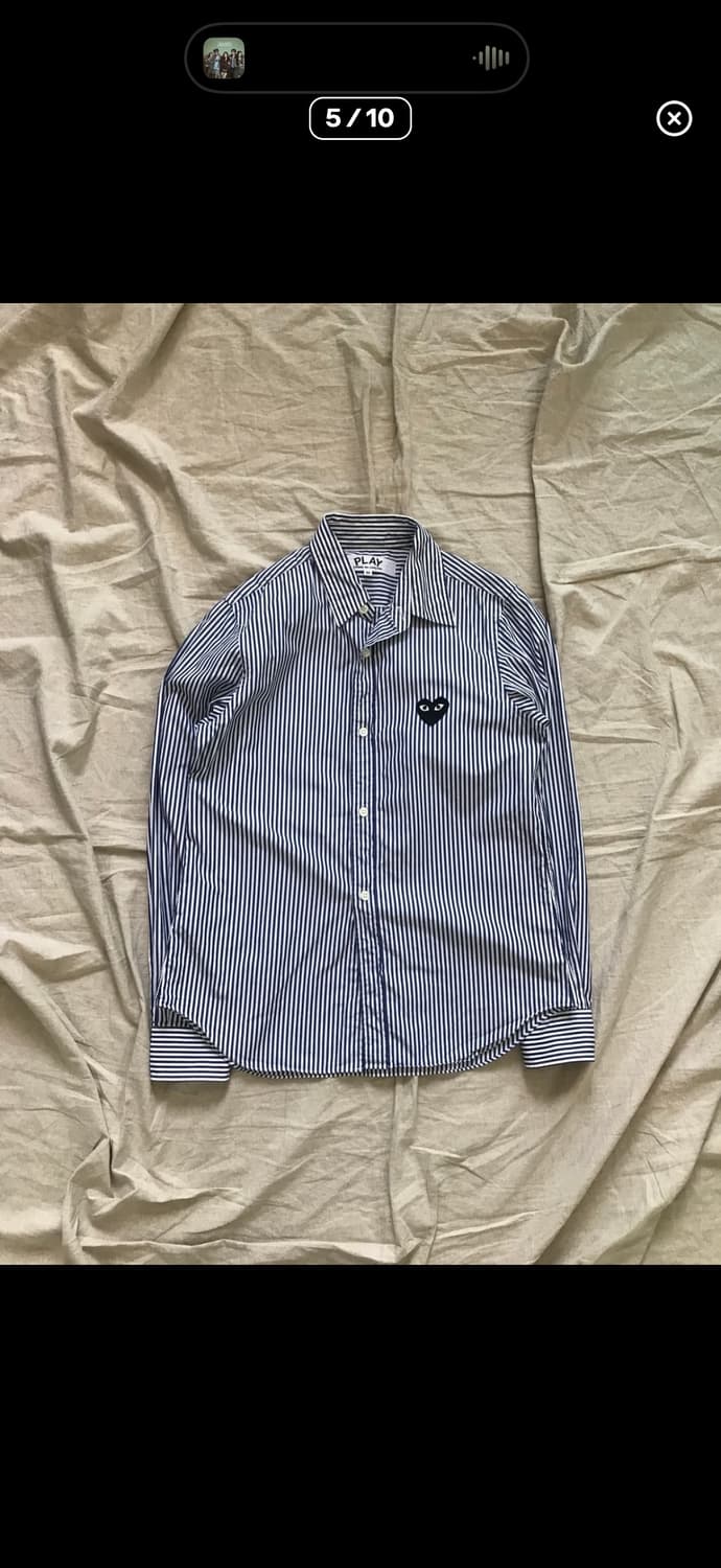 꼼데가르송 블랙 와펜 스트라이프 셔츠 상품이미지6