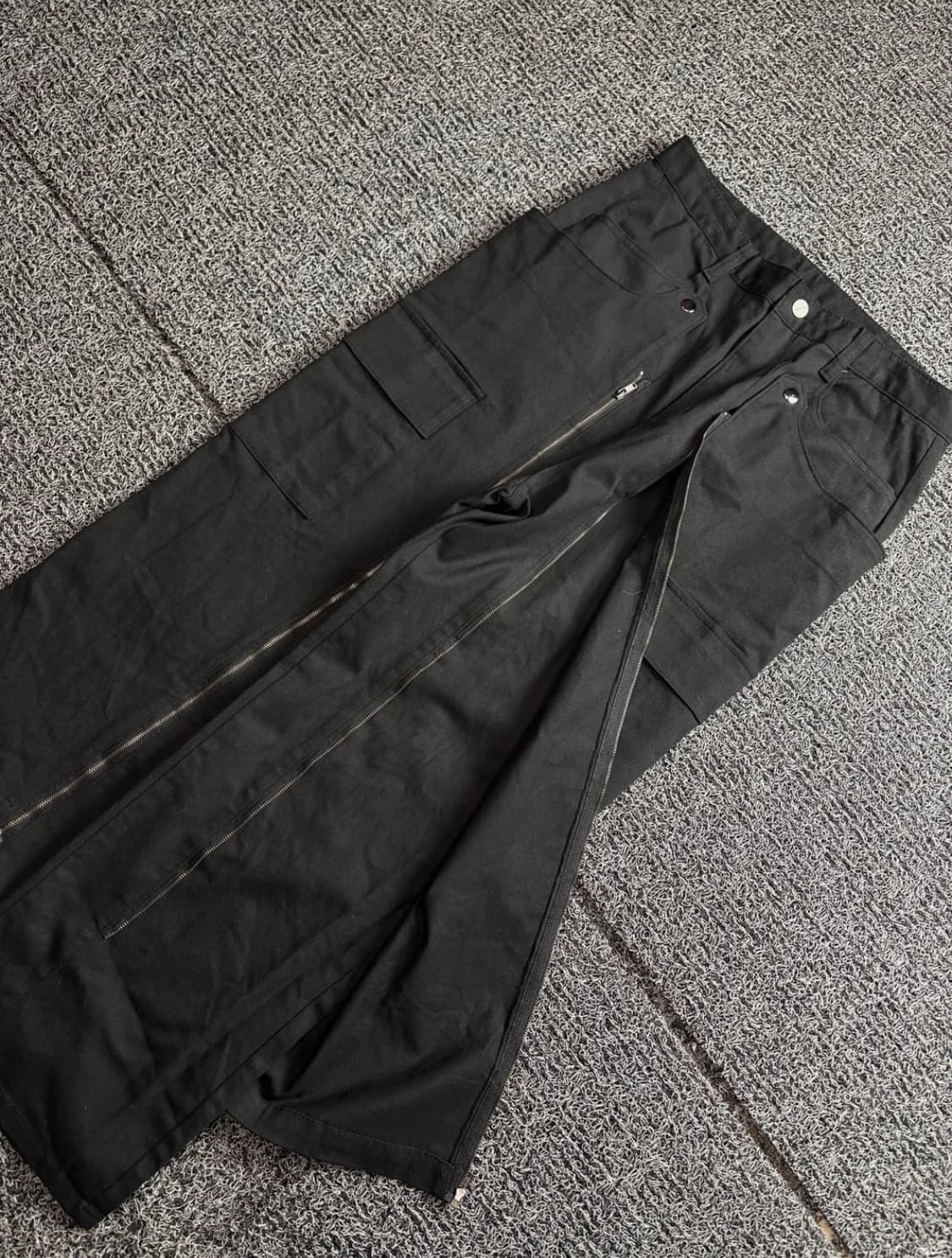 빈티지 아카이브 디테일 패널 카고 팬츠 블랙 4167 상품이미지4