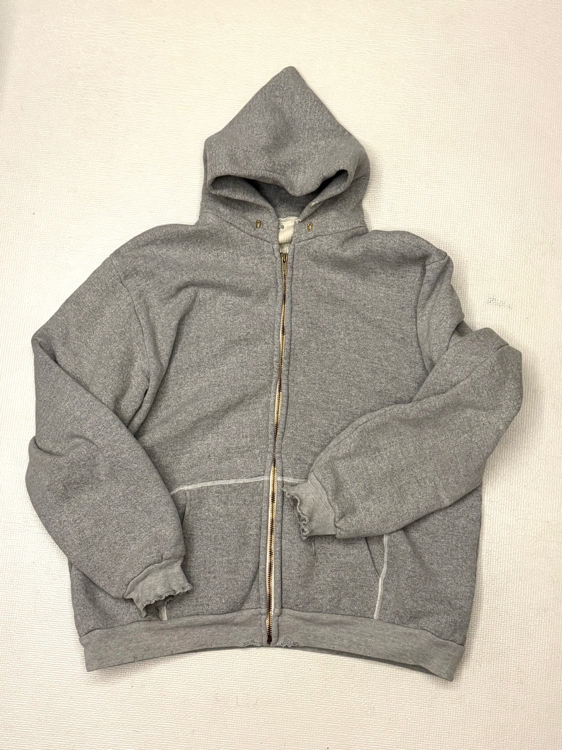 (3)24fw 아프레쎄 빈티지 후드집업 그레이 상품이미지1