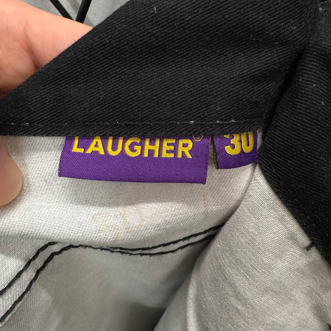 라퍼 러블리 베어 팬츠 일자핏 전후면 프린팅 포인트 블랙 상품이미지7