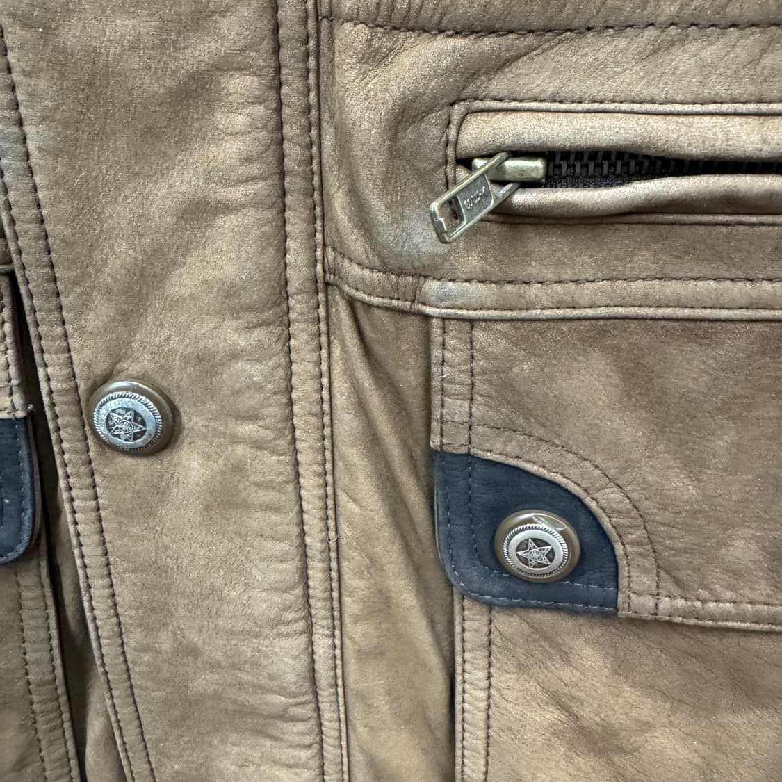 VARIO MAX 빈티지 스웨이드 필드 자켓 투포켓 포인트 브라운 상품이미지5