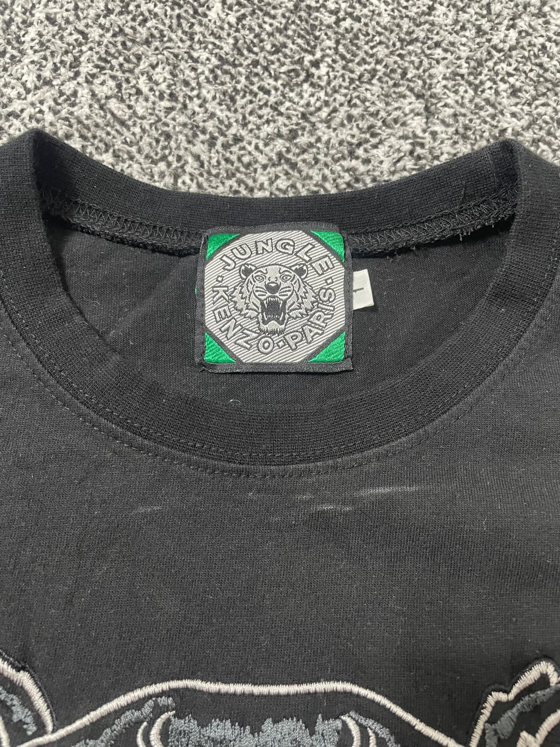 빈티지9. 겐조 KENZO 타이거 반소매 반팔 블랙 티셔츠 상품이미지3