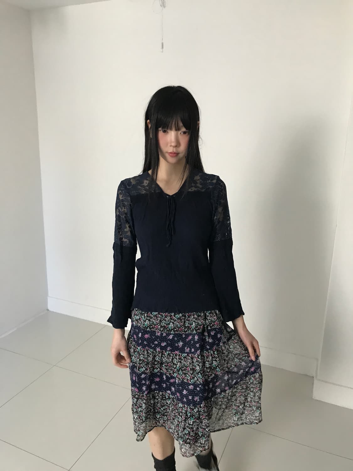 Floral midi skirt 상품이미지5