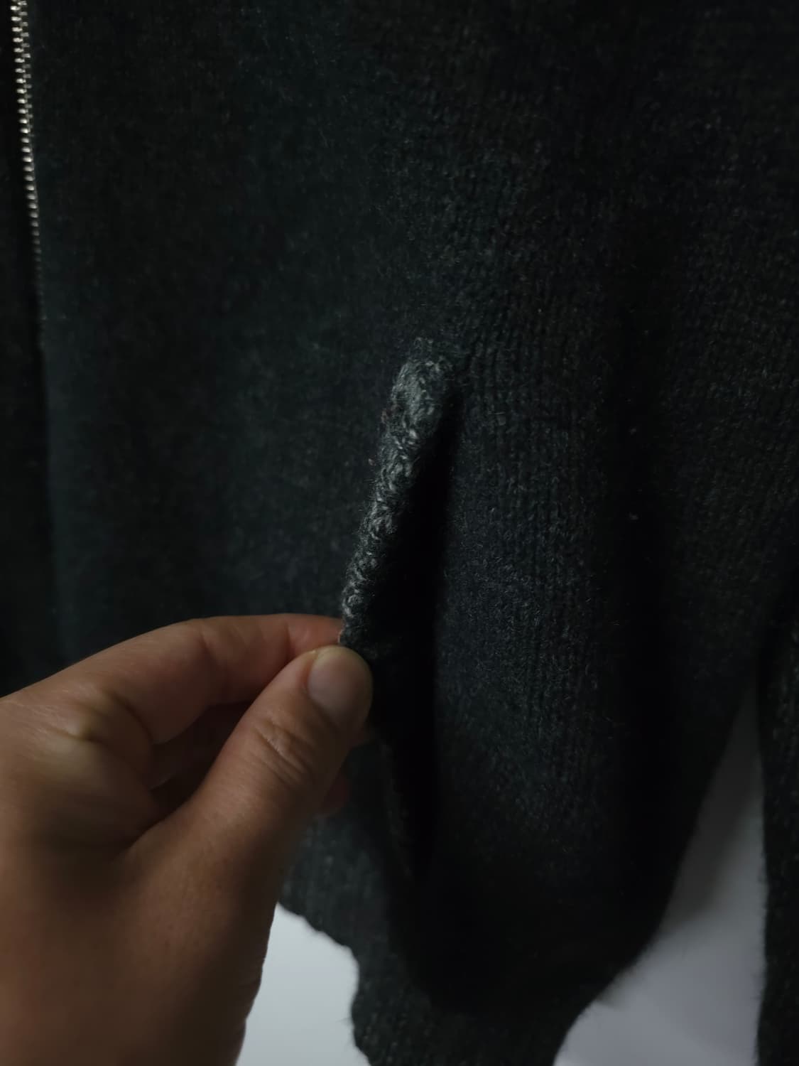 메리노밍크 배색 니트집업(남성100) 상품이미지6