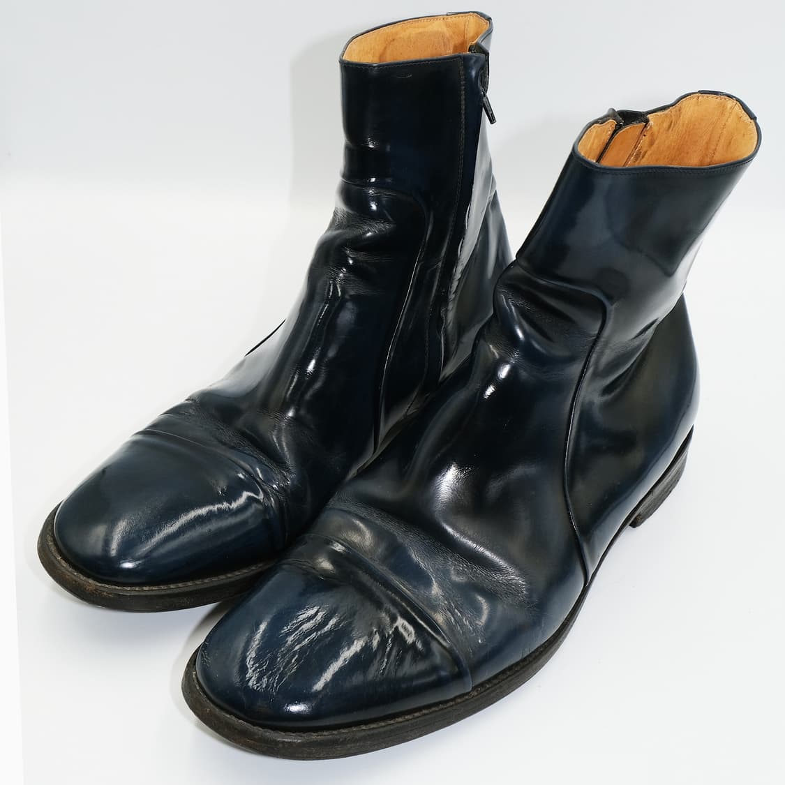 메종 마틴 마르지엘라 폴리시드 레더 사이드 지퍼 부츠 43(280) BT 상품이미지5