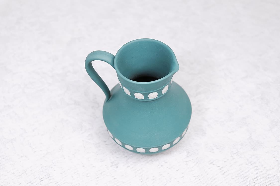 [영국엔틱] 웨지우드 제스퍼웨어 조개장식 도자기저그_ 틸그린 상품이미지8