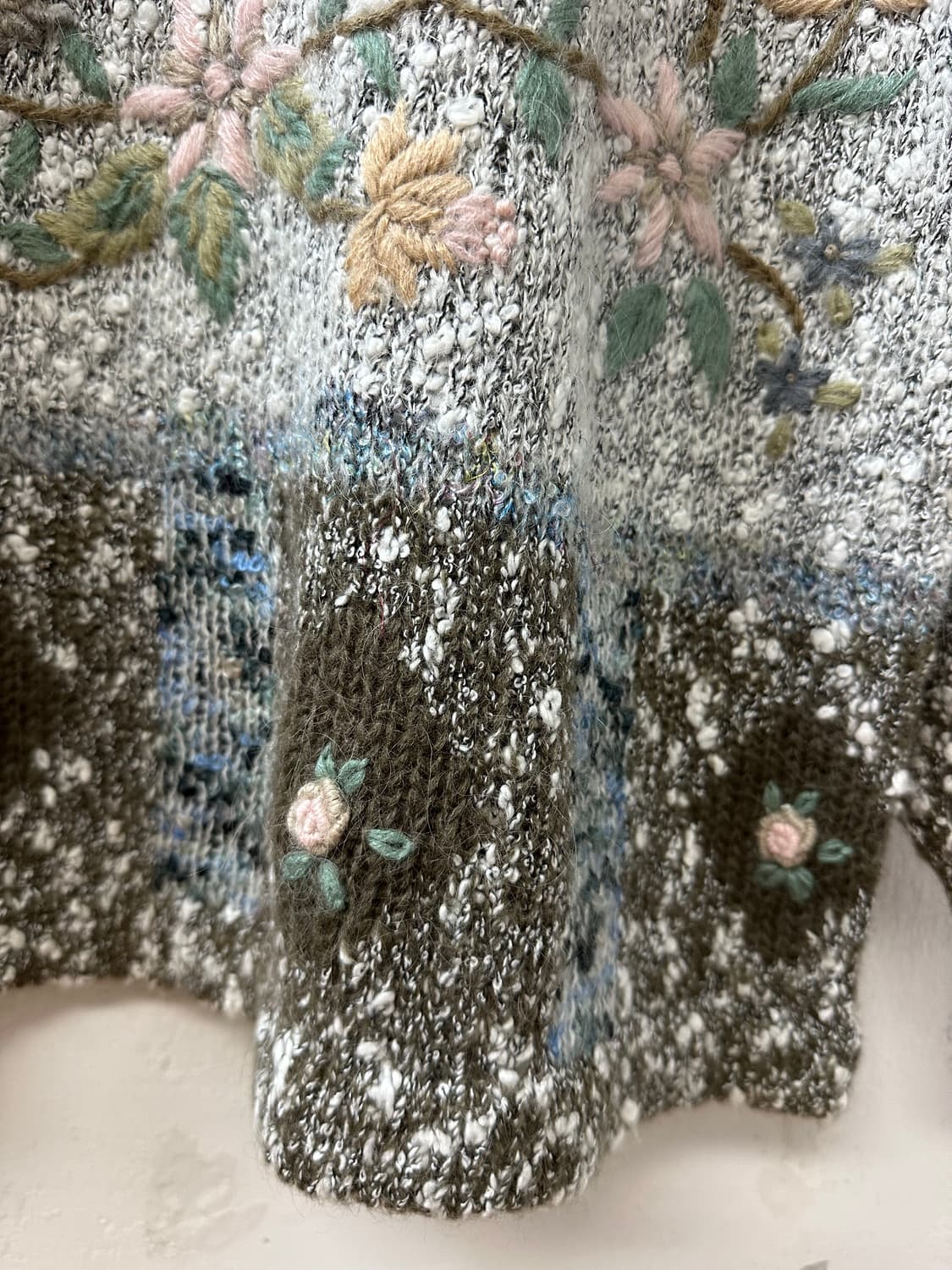 일본빈티지 보카시플라워니트 상품이미지5