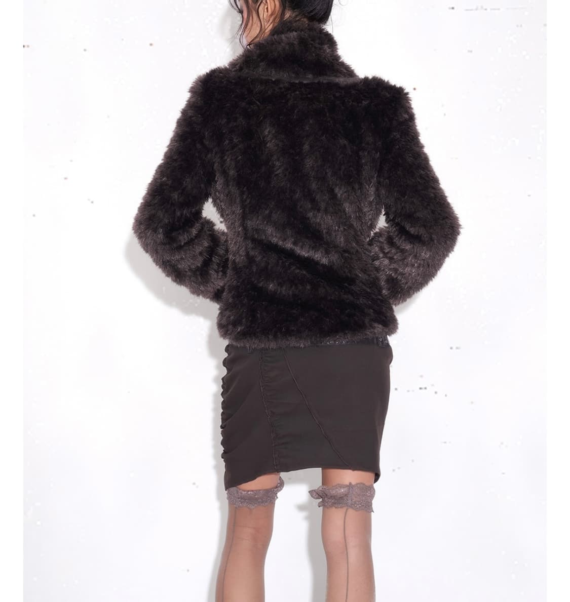 open aesthetic two way faux fur jacket 상품이미지4