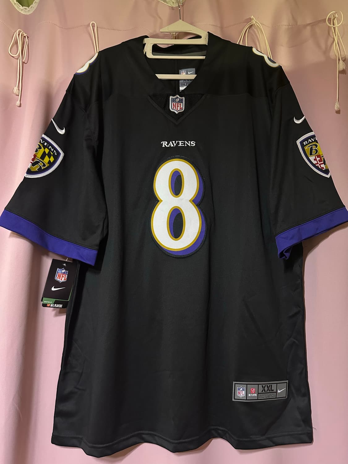 나이키 NFL 볼티모어 레이븐스라마 잭슨 축구유니폼 나이키 반팔 미식축구 상품이미지1