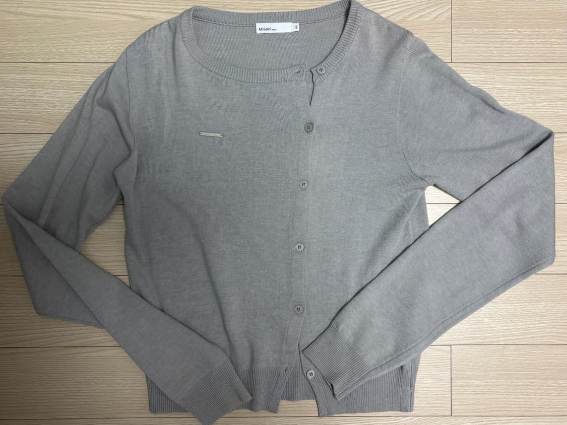 미세키서울 Unbalanced knit cardigan GREY 상품이미지3