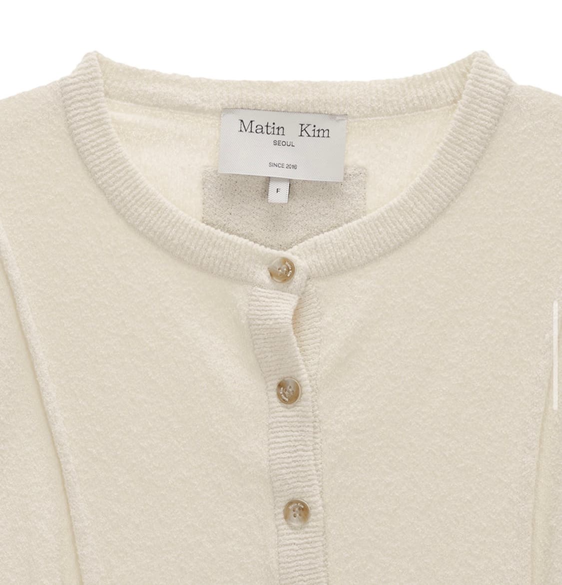 PINTUCK POINT KNIT CARDIGAN IN IVORY 상품이미지2