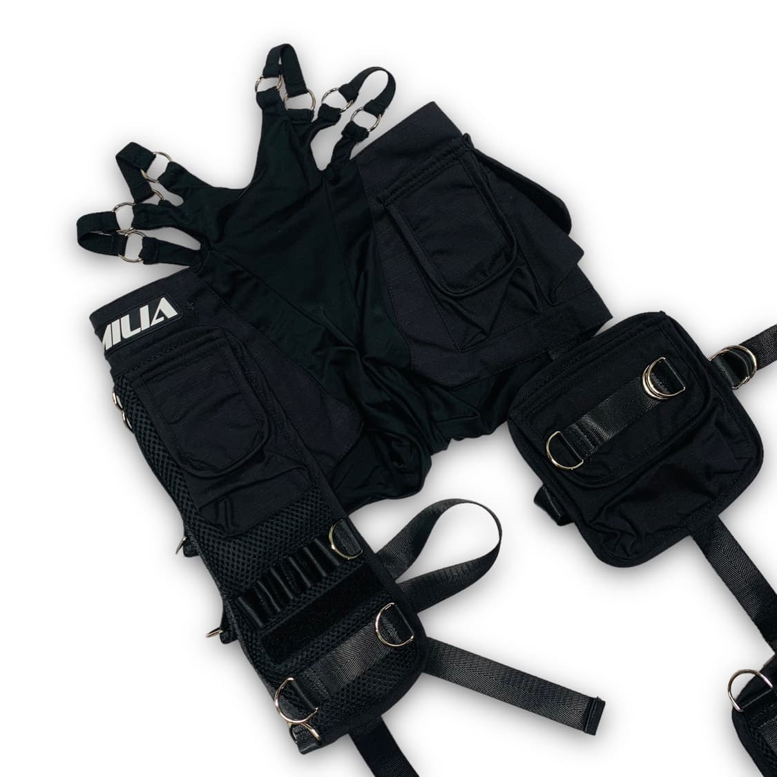 NAMILIA y2k 택티컬 스트랩 블랙 팬츠 (xs) 상품이미지2