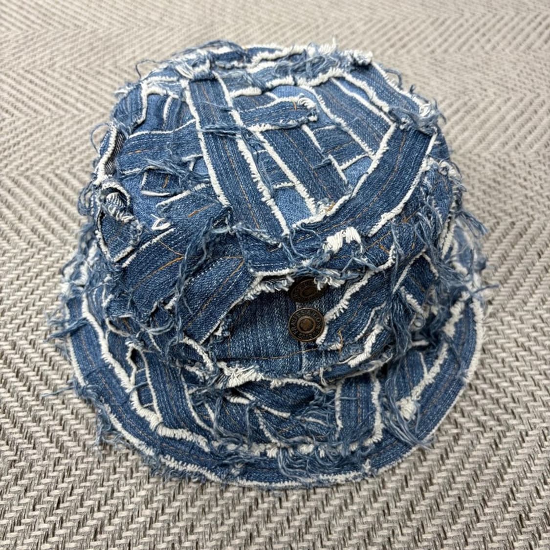 빈티지 패치워크 데님 버킷햇(진청) v1461 상품이미지1