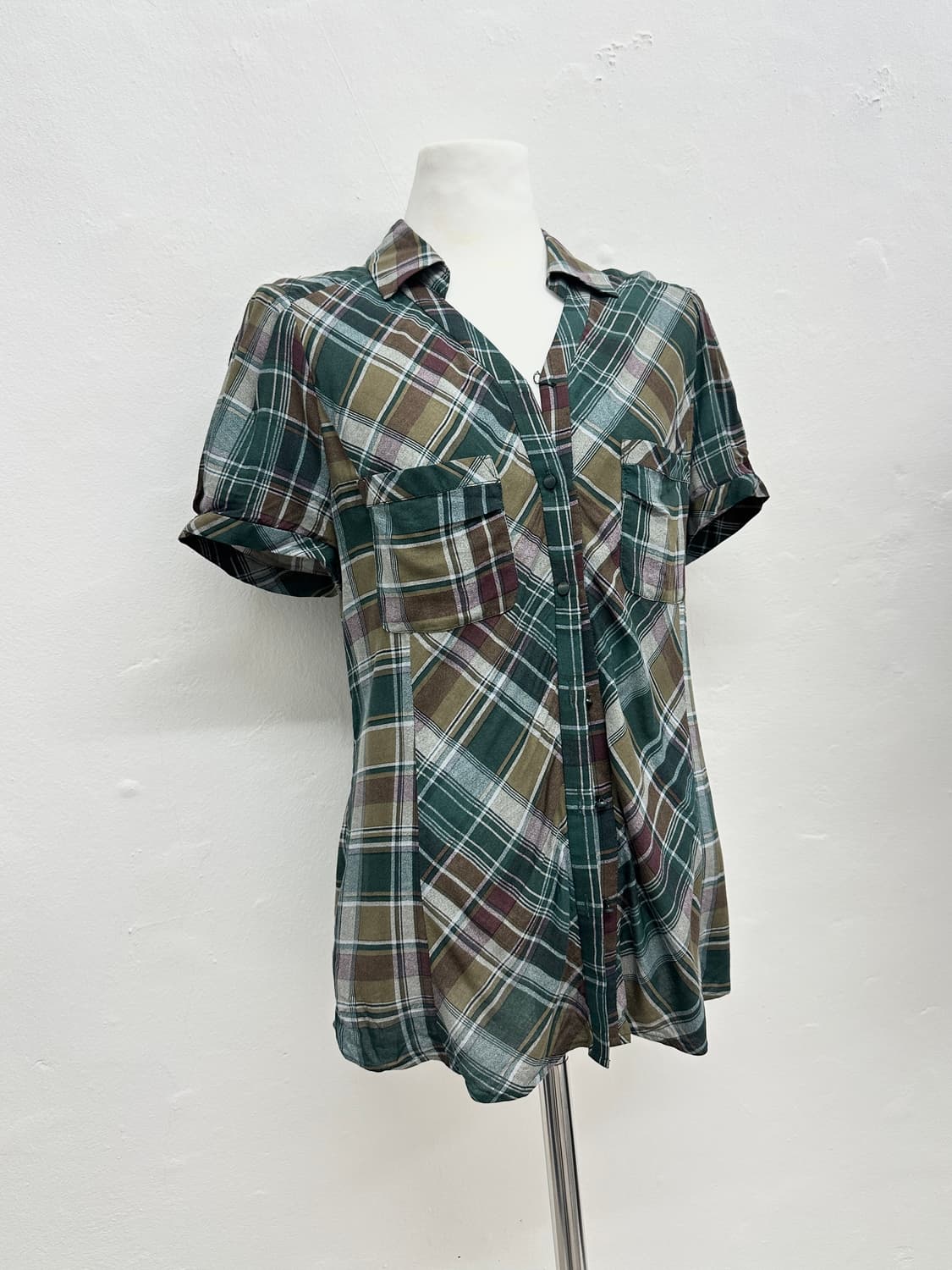 Vintage check half shirts 상품이미지1