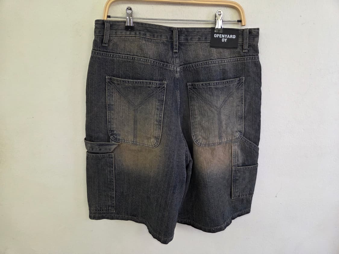 새거))OY 오픈야드 빈티지 워싱 데님 버뮤다 반바지 상품이미지3
