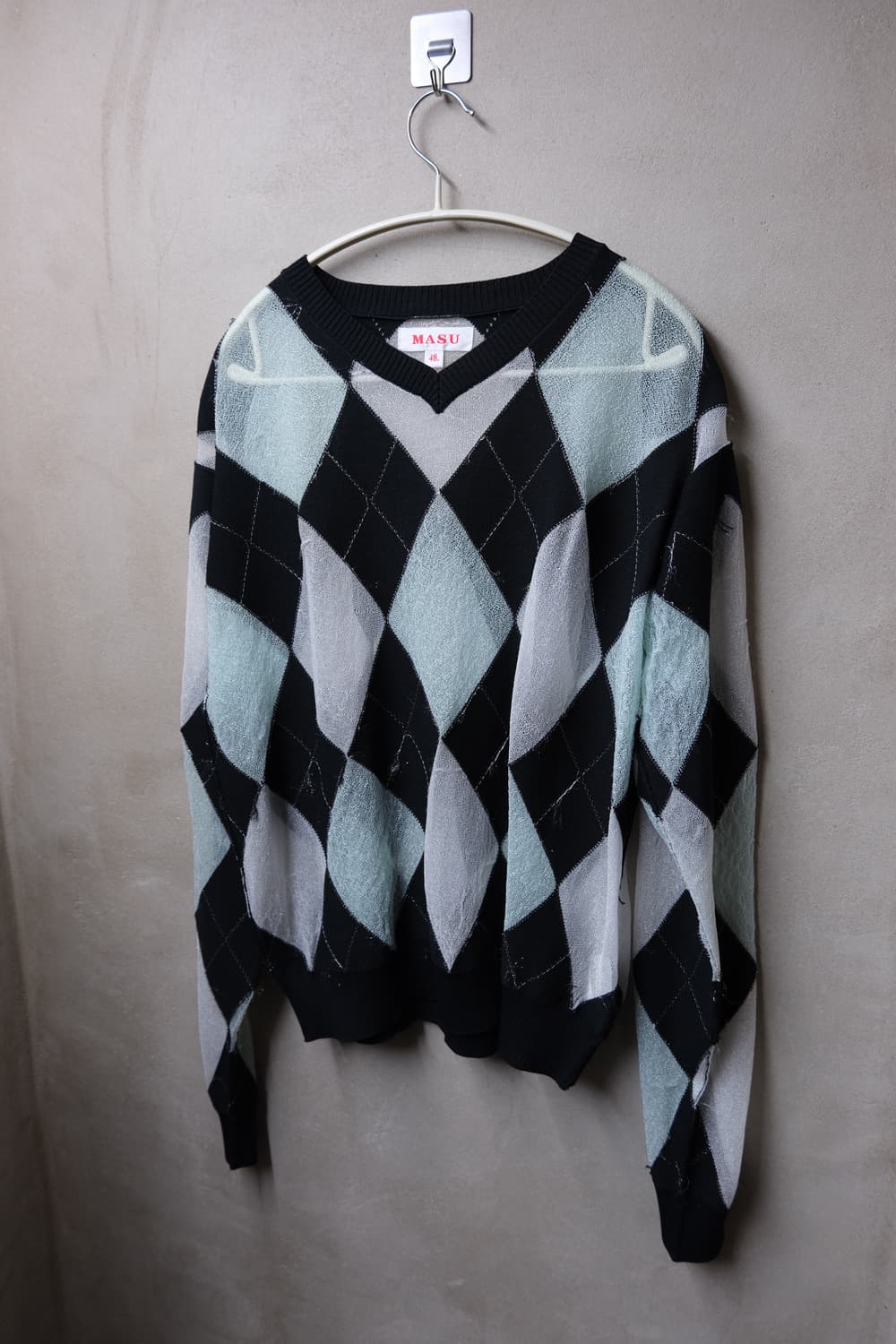 Masu 아가일 니트 48 상품이미지1