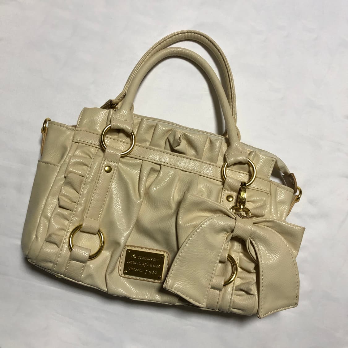 리본 토드백 아이보리 상품이미지2