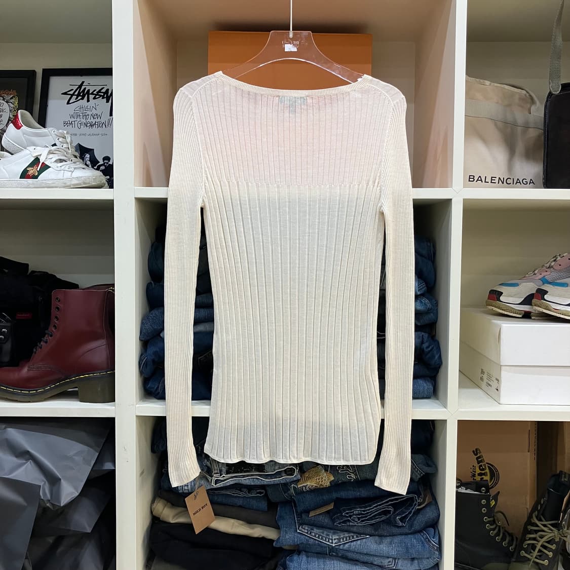 띠어리 아이보리 립 니트 S 상품이미지3