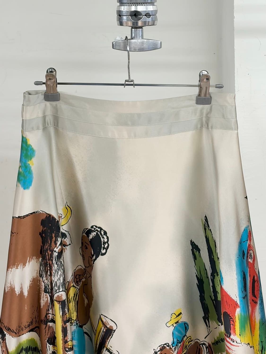 쿠스토 바르셀로나 멀티컬러 프린트 코튼 미디 스커트  상품이미지4