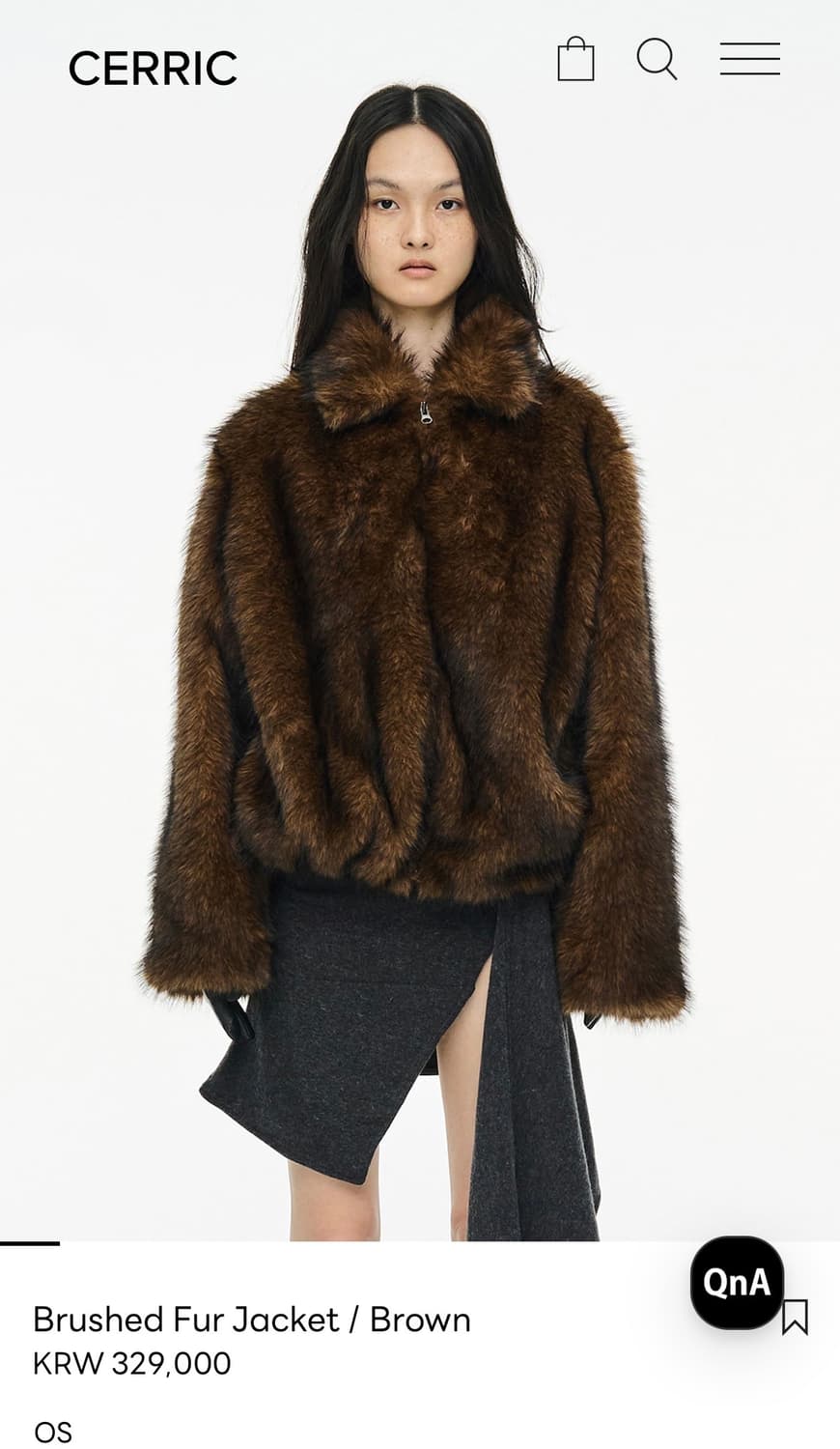 Cerric brushed fur jacket 상품이미지5