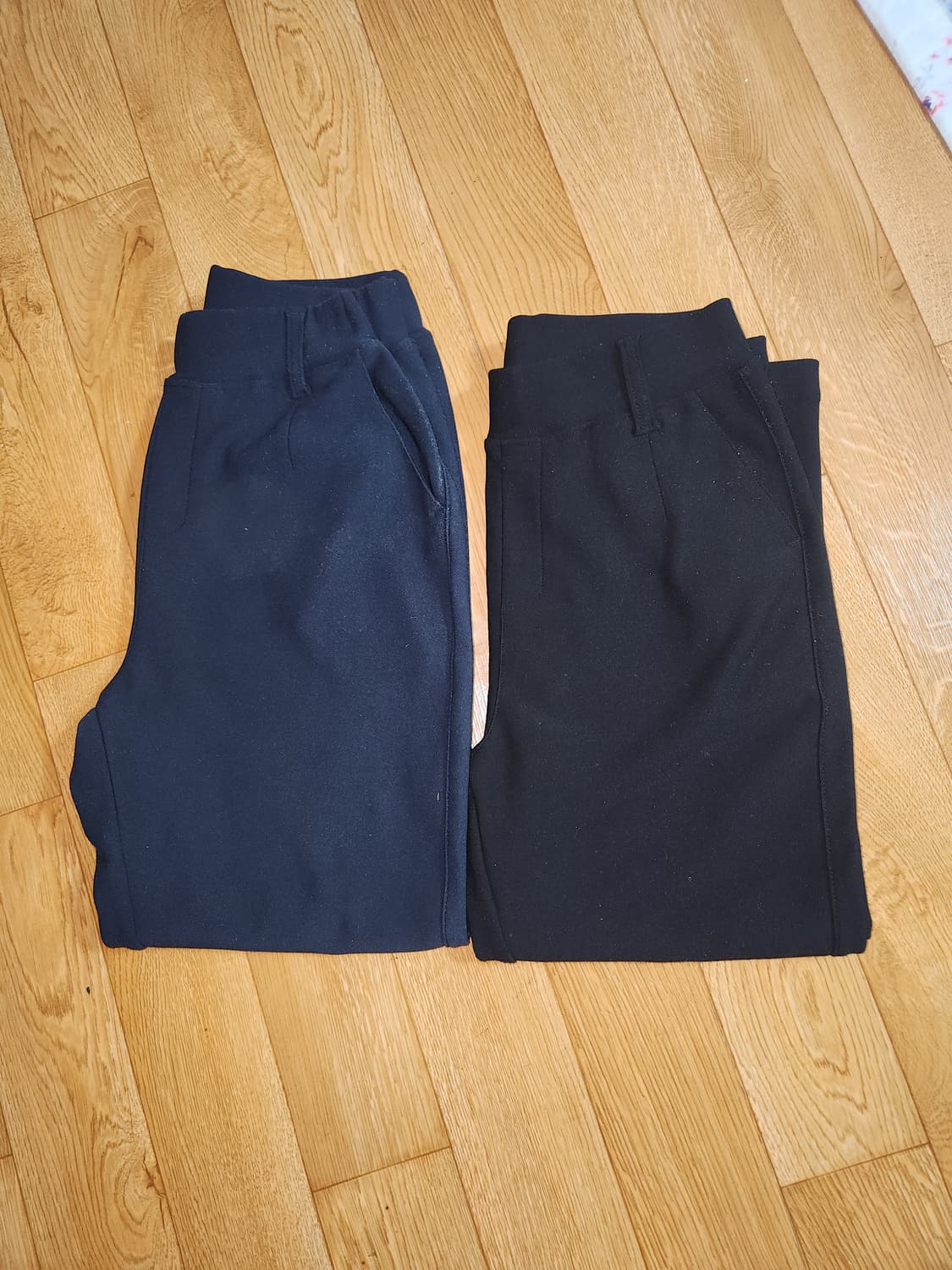 키작은 여성 기모 밴딩 바지  2장 일괄 XL 상품이미지1