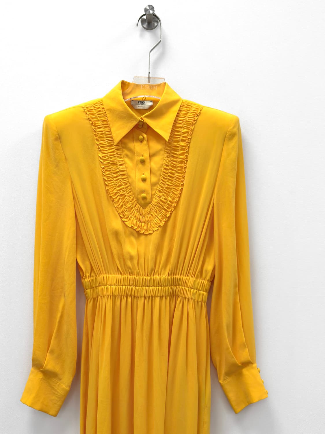 FENDI Yellow Silk Long Dress 상품이미지4