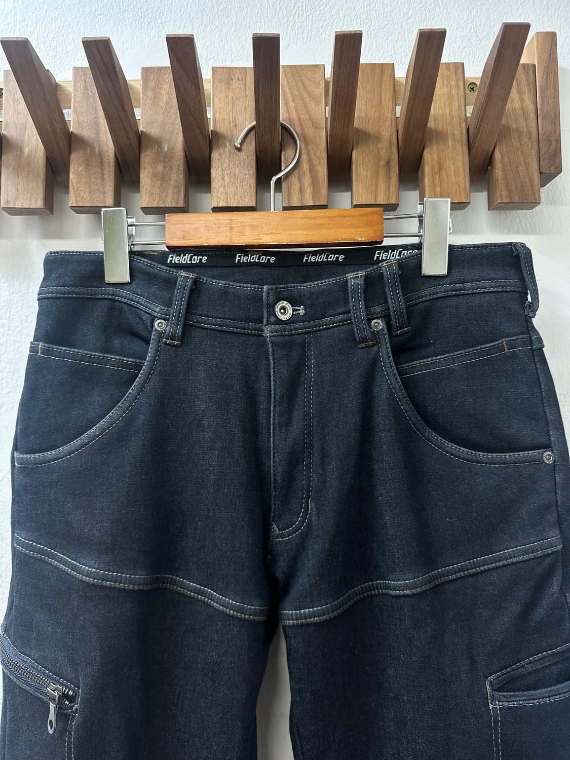 일본빈티지 FieldCore 필드코어 인디고 기모 워크 데님 팬츠 상품이미지2