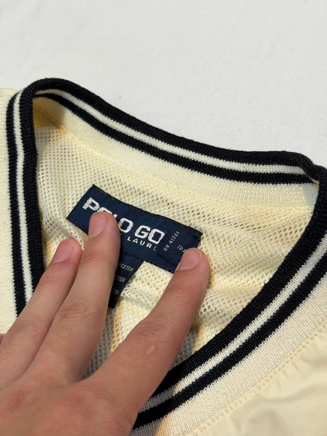 00s 폴로 랄프로렌 웜업 바람막이 아이보리 크림 상품이미지3