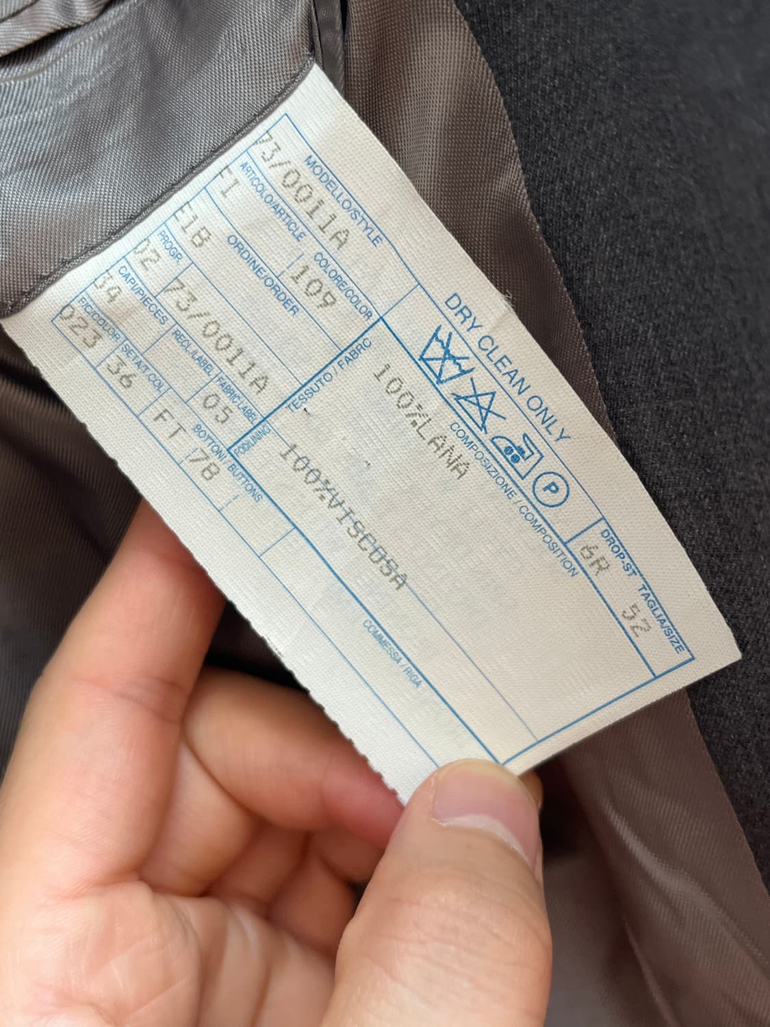 Zegna 제냐 남성 정장 셋업 EU52 상품이미지8