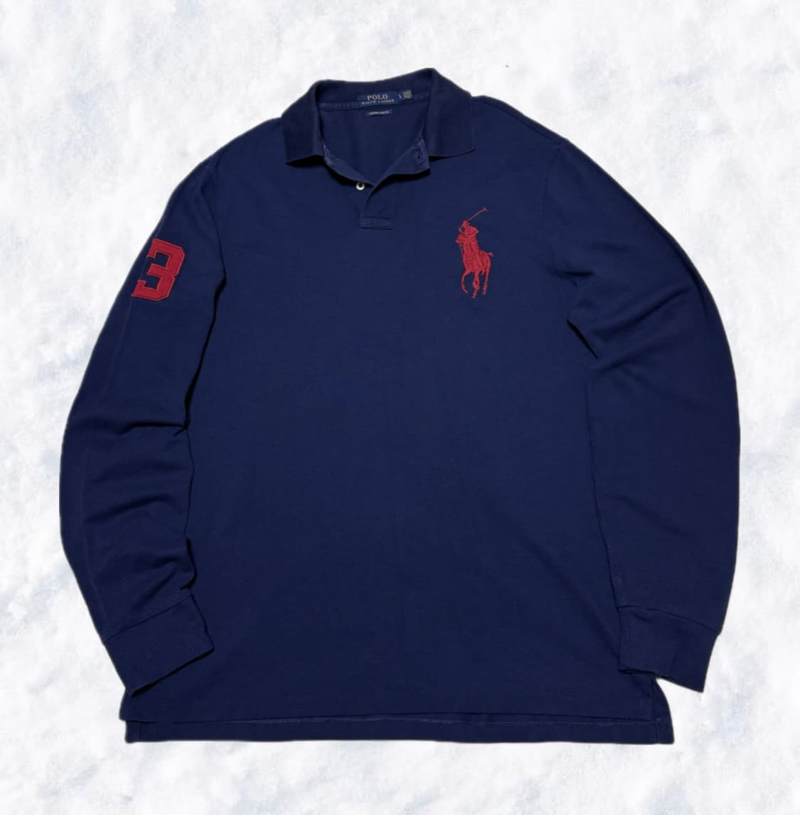 폴로 랄프로렌 빅포니 네이비 레드 긴팔 상품이미지1