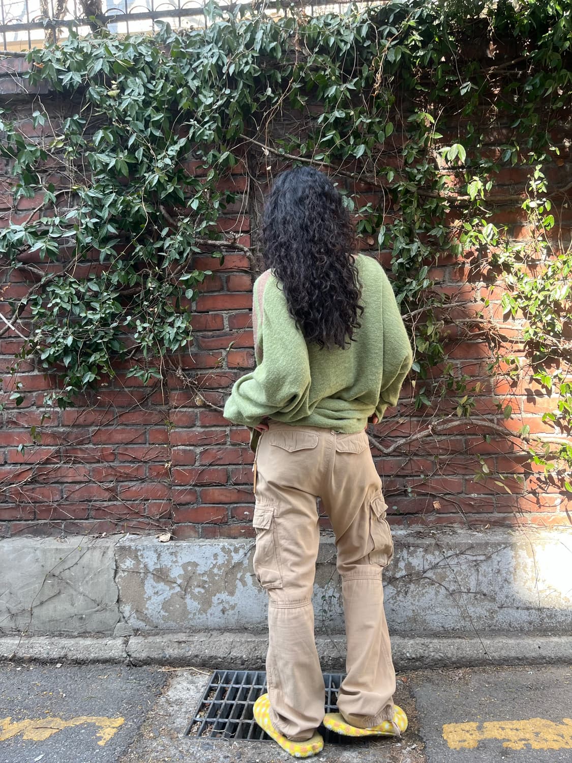 빈티지 베이지 카고 와이드 팬츠 상품이미지5