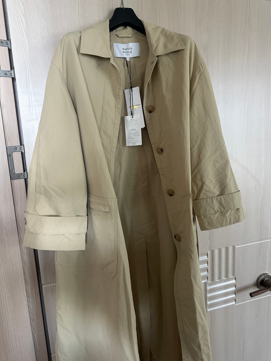 [미시착 새상품] 메종 키츠네 나일론 맥코트 - 마카다미아 상품이미지4