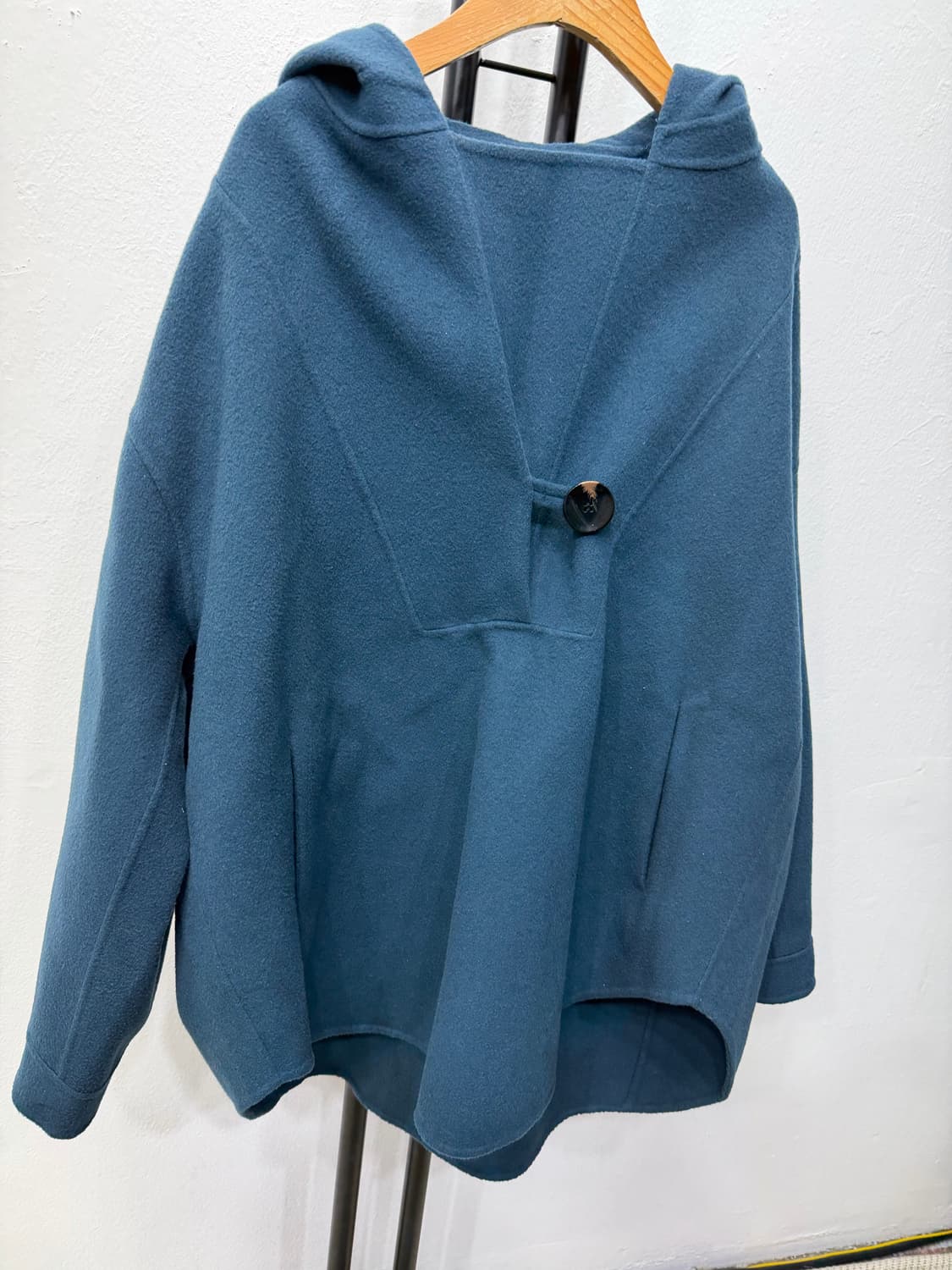 정품) 시스템 한섬 블루 오버사이즈 숏 코트 자켓 82 상품이미지2