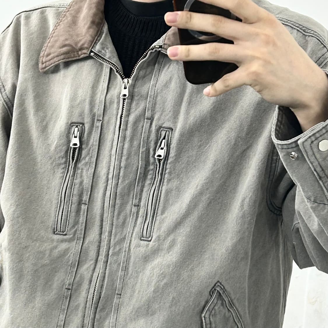 인사일런스 워시드 데님 워크 자켓 상품이미지4