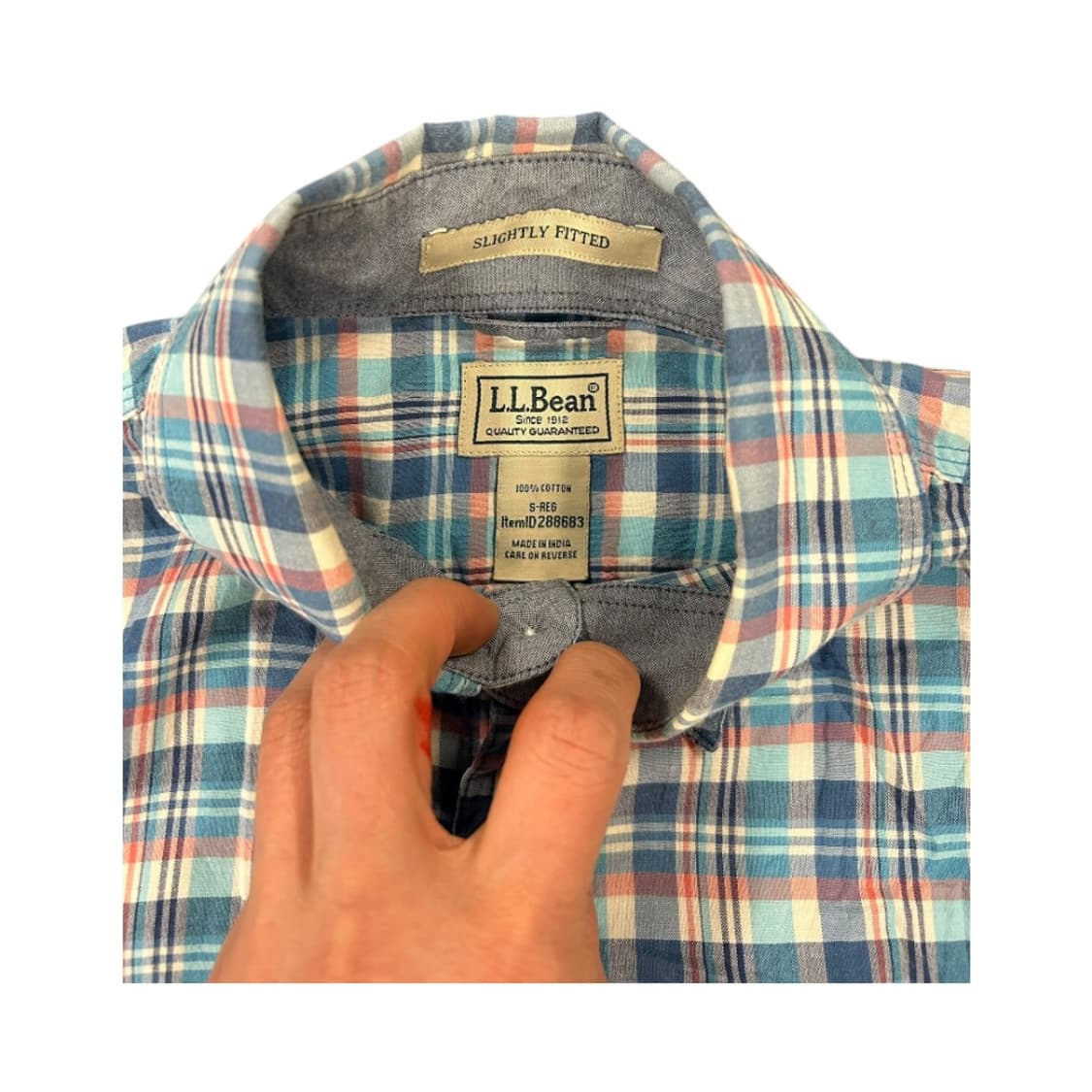 S) 엘엘빈 L.L.Bean 멀티컬러 체크 반팔 셔츠 TS-047 상품이미지2