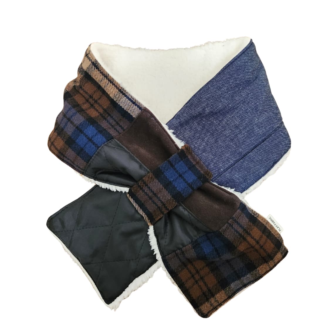 업사이클링 패치워크 쁘띠 패딩 목도리 상품이미지1