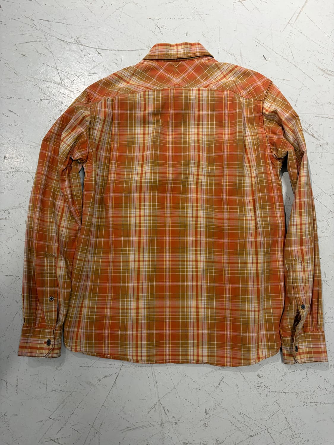 Columbia 오렌지 체크 투포켓 셔츠 상품이미지5